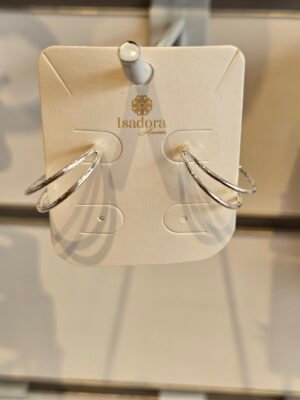 Argola Folheada Prata Dupla 1339