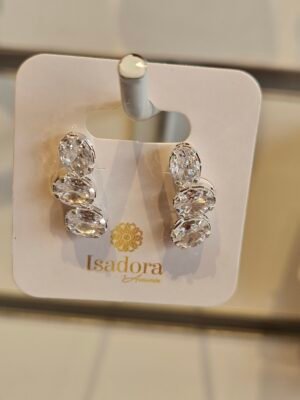 Brinco Folheado Prata 3893 zirc.