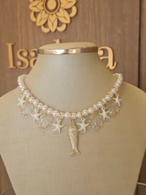 Colar Perolas e Escamas