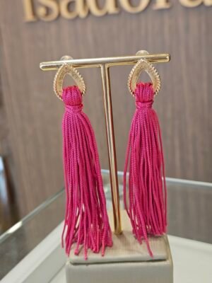 Brinco carnaval fitas rosa