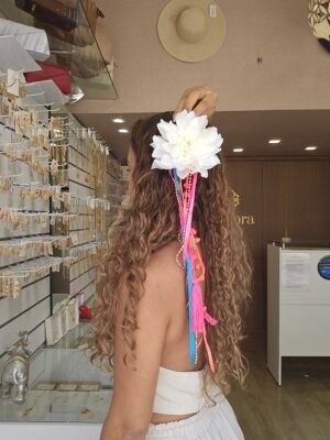 Acessório flor cabelo