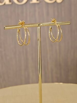 Argola Folheada ouro 18k 1339