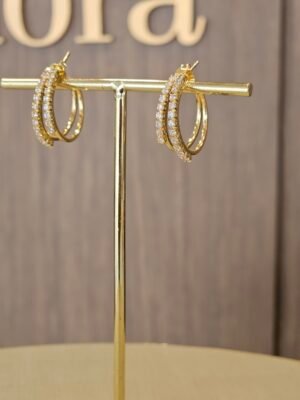 Argola Folheada ouro 18k 1369