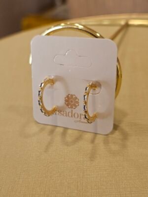 Argola Folheada ouro 18k 685