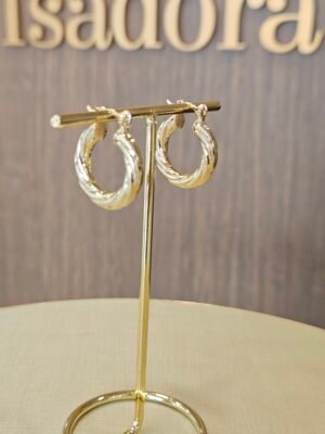 Argola Folheada ouro 18k 4167