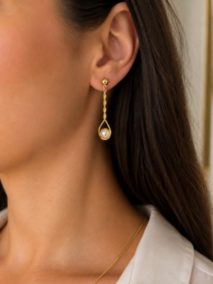 Brinco Folheado ouro 18k 3636