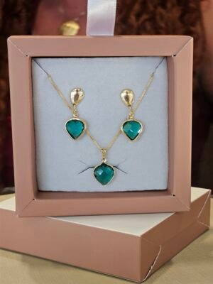 Conjunto Cores Folheado a ouro 18k