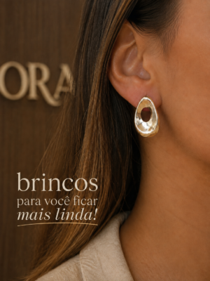 Brinco Organico 4284 Folheado