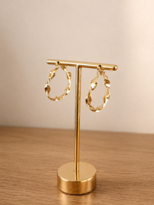 Argola Diva 4091 Folheado a ouro 18k